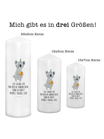 Mr. & Mrs. Panda Wachskerze Koala Geschenk mit Spruch in Weiß