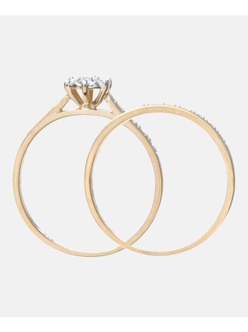 Diamant L'éternel Ring aus 375 Gelbgold mit 0.15 Karat Diamant