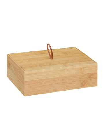 relaxdays Aufbewahrungsbox in Natur - (B)22 x (H)7 x (T)15 cm