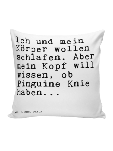 Mr. & Mrs. Panda Zierkissen Ich und mein Körper... mit Spruch in Weiß