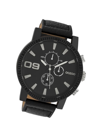 Oozoo Analog-Armbanduhr Oozoo Timepieces schwarz extra groß (ca. 50mm)