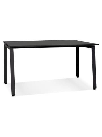 KADIMA DESIGN Schreibtisch MDF & Metall, quadratisch modern, 140x140 cm in Schwarz