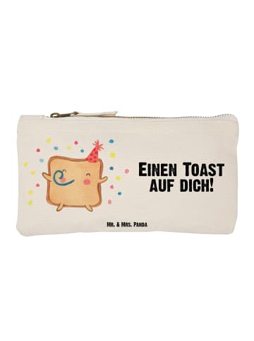 Mr. & Mrs. Panda Schminktasche Toast Party mit Spruch in Weiß