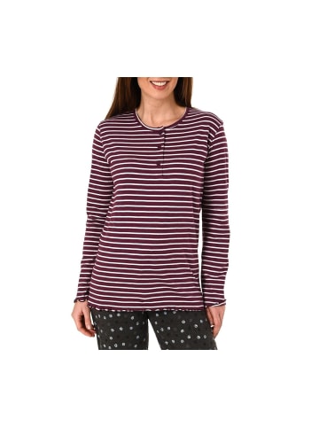 NORMANN Shirt Top langarm gestreift Mix & Match - 51318 in beere