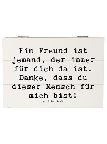 Mr. & Mrs. Panda Schatulle Spruch Freund fürs Leben mit Spruch in Weiß