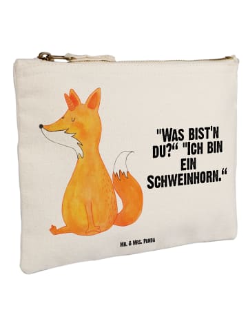 Mr. & Mrs. Panda Mäppchen Einhorn Fuchs mit Spruch in Weiß