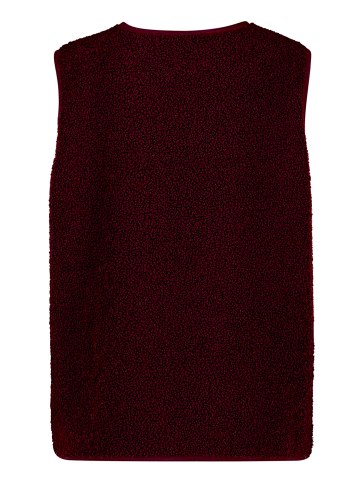 BETTY & CO Plüschweste mit Knöpfen in Fall Burgundy