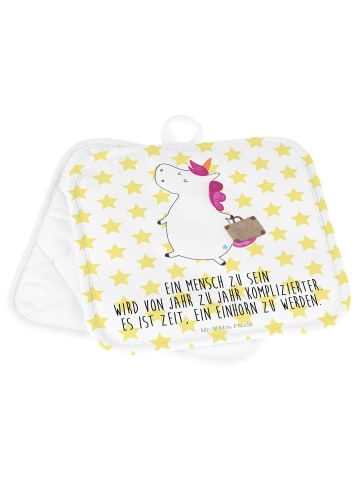 Mr. & Mrs. Panda Topflappen Einhorn Koffer mit Spruch in Weiß