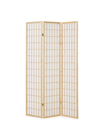 Homestyle4u 3-tlg. Paravent in Braun 132x175