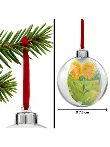 Mr. & Mrs. Panda weihnachtsbaum anhänger Blume Sonnenblume Desig... in Weiß