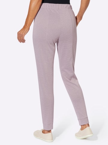 Sieh an! Jersey-Hose in malve-ecru-meliert