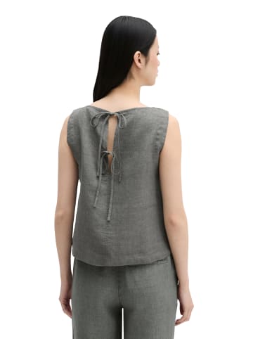 Marc O'Polo Ärmellose Leinenbluse regular in Slate Grey Melange