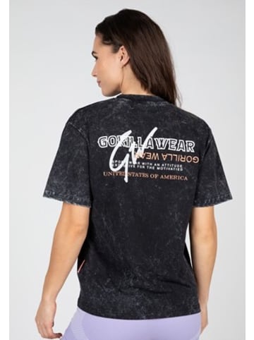 Gorilla Wear T-Shirt in Übergröße - Medina - Schwarz gewaschen