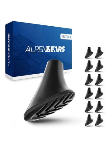 Alpen Bears Wanderstockaufsätze 14 St. Asphalt & Schotter Schwarz