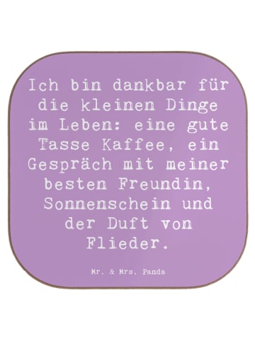 Mr. & Mrs. Panda Untersetzer für Gläser Spruch Dankbarkeit für k... in Lavendeltraum