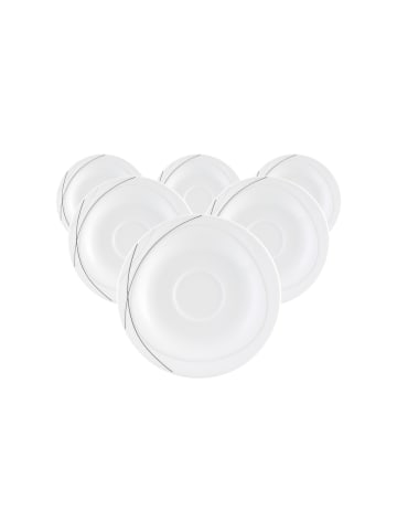 Seltmann Weiden 6er Set Kombi-Untertassen Trio Highline in ø 16 cm in weiß-grau