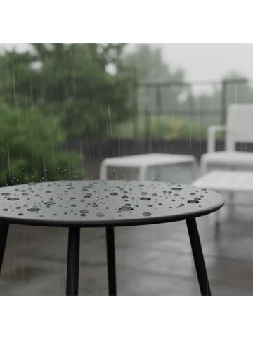 relaxdays Beistelltisch in Schwarz - (H)46 x Ø 44 cm