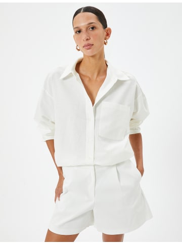 KOTON Shirt in Grauweiß