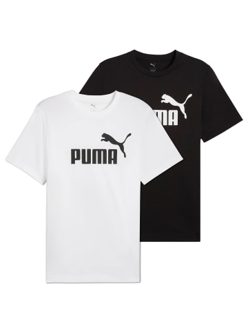 Puma T-Shirt 2er Pack in Schwarz/Weiß