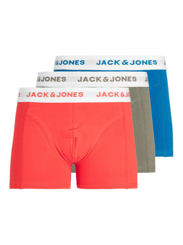 Jack & Jones 3-er Stück Pack Boxershorts Set JACDANIEL in Rot-Blau