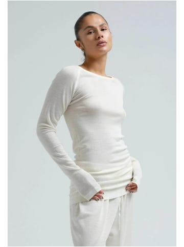 Seamless Basic T-shirt Woolen Jade in Off-White