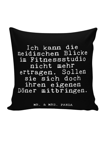 Mr. & Mrs. Panda Sitzkissen Ich kann die neidischen... mit Spruch in Schwarz