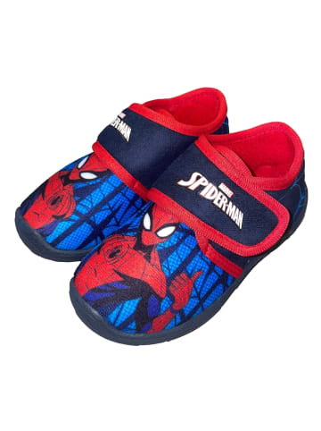 Spiderman Hausschuhe mit Marvel Spiderman Motiv, in Rot, mit Klettverschluss