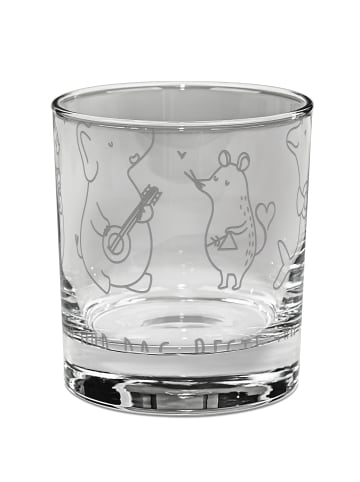 Mr. & Mrs. Panda Whiskey Glas Big Einheit mit Spruch in Transparent