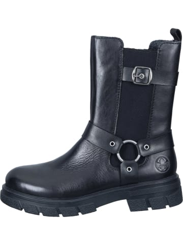 rieker Freizeit Stiefeletten in schwarz/schwarz
