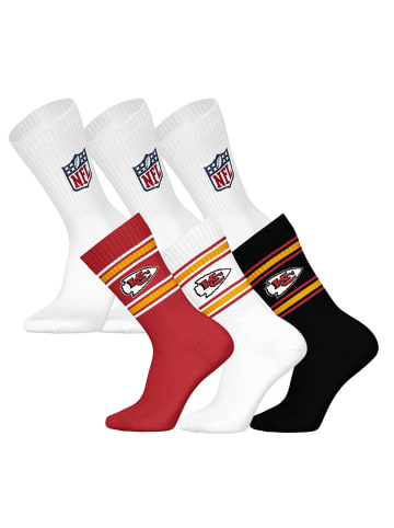NFL Socken 6er Pack in Kansas City Chiefs/Weiß