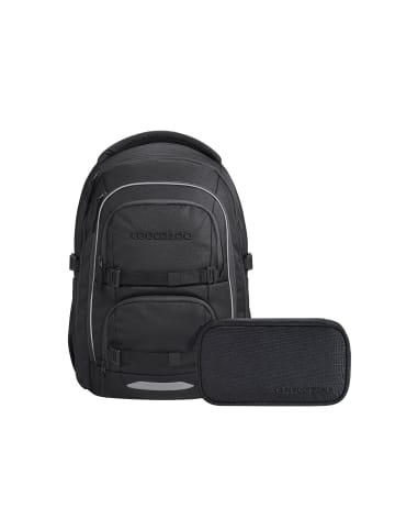 Coocazoo Schulrucksack-Set PORTER "Black Coal" 2-tlg. in Schwarz