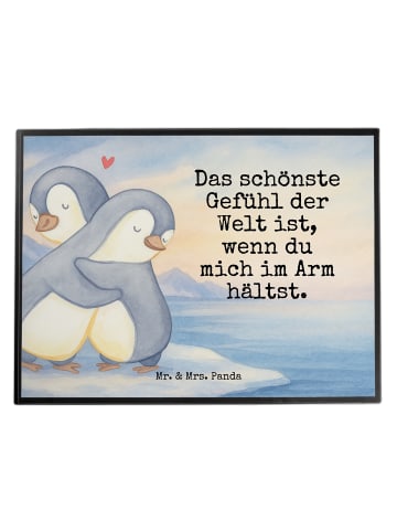 Mr. & Mrs. Panda tischpad Pinguine Kuscheln Design mit Spruch in Weiß