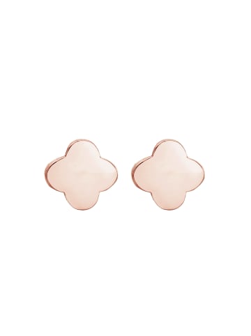 Elli Ohrringe 925 Sterling Silber Kleeblatt, Geo in Rosegold