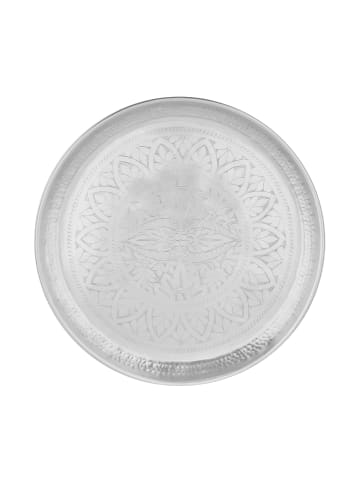 Butlers Deko Tablett glänzend Ø 45 cm ORIENTAL LOUNGE in Silber