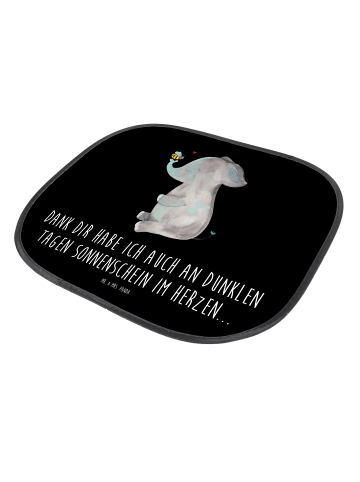 Mr. & Mrs. Panda Sonnenblende Auto Elefant Biene mit Spruch in Schwarz