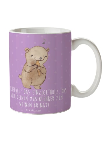 Mr. & Mrs. Panda Kaffeetasse Blockflöte Humor mit Spruch in Lavendeltraum