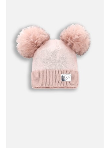 Coccodrillo Wintermütze mit Pompon in rosa