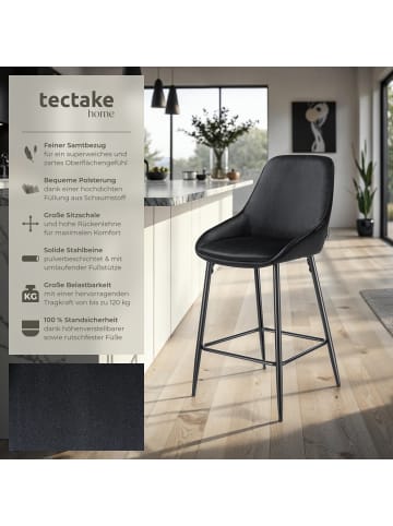 tectake Thekenstuhl Siera mit Rückenlehne
