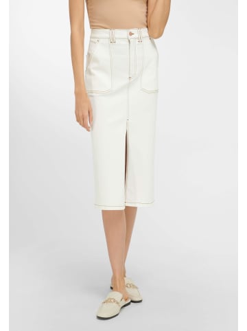 PETER HAHN Maxirock cotton in offwhite denim