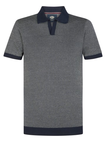 Petrol Industries Gestricktes Poloshirt Nopalito in Blau