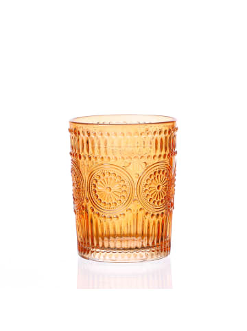 MARELIDA Trinkglas Wasserglas Vintage Boho 280ml in orange