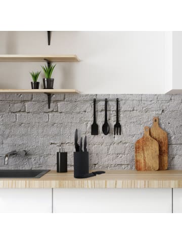 relaxdays Messerblock in Schwarz - (H)18 x Ø 11 cm