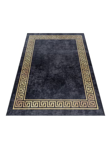 KADIMA DESIGN Teppich Waschbar Flachgewebe Mäander Muster Polyester Wohnzimmer