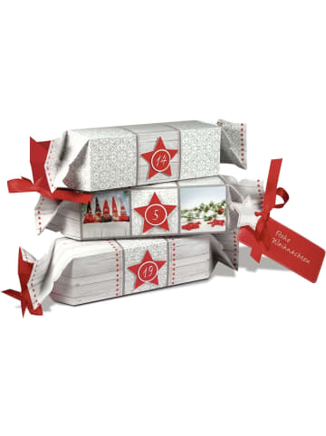 Buntpapierfabrik Ludwig Bähr Adventskalender-Set Geschenkboxen Rustic 20,5x4,5x4,5cm