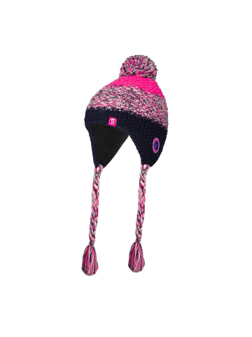 Trollkids Bommelmütze Borgund in navy/pink