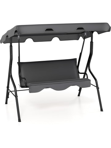 COSTWAY 3-Sitzer Hollywoodschaukel in Grau