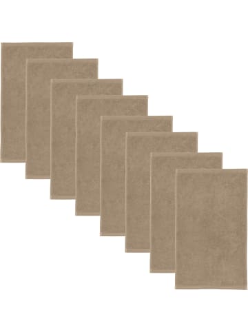 Erwin Müller Frottier Gästetuch 8er-Pack Heidenheim in hellbraun