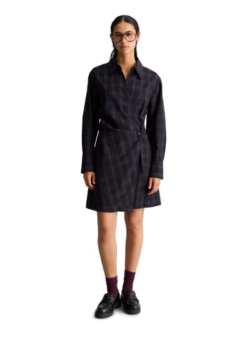 Marc O'Polo DENIM Kariertes Baumwollkleid fitted in Schwarz