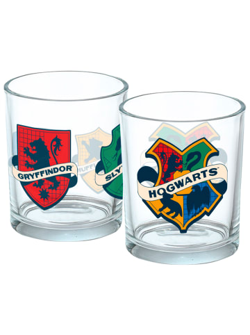 Geda Labels Trinkglas HP Hogwarts Wappen farbig 2er Set in Rot - 380 ml