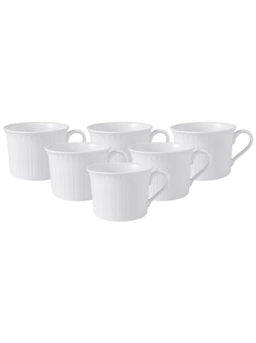 Villeroy & Boch 6er Set Cappuccinotasse Cellini 350 ml in weiß